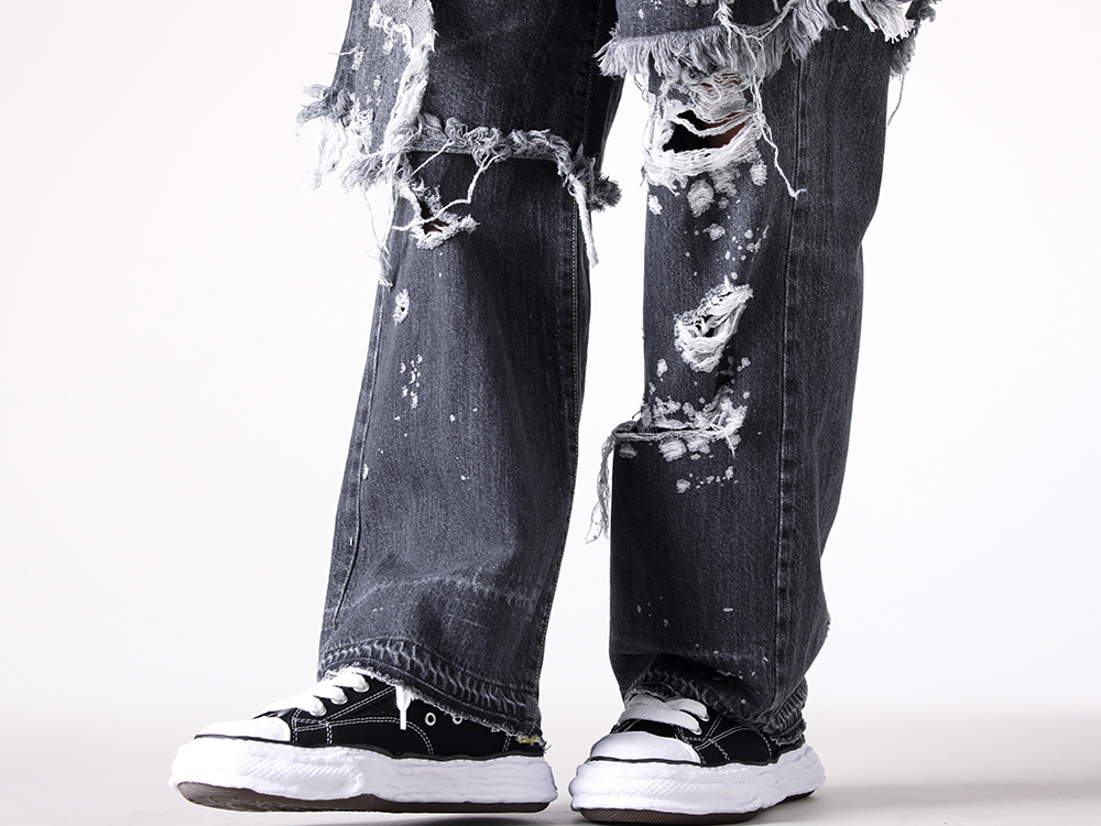 SEVESKIG - 25AW  - SEVESKIG(セヴシグ)-セットアップ仕様のデニムパンツ - PT-SV-NGA-1005 Re:Layer 5P Denim Pants - A11FW702 PETERSON 23 Original Sole Canvas Low-Top Sneaker 2-004