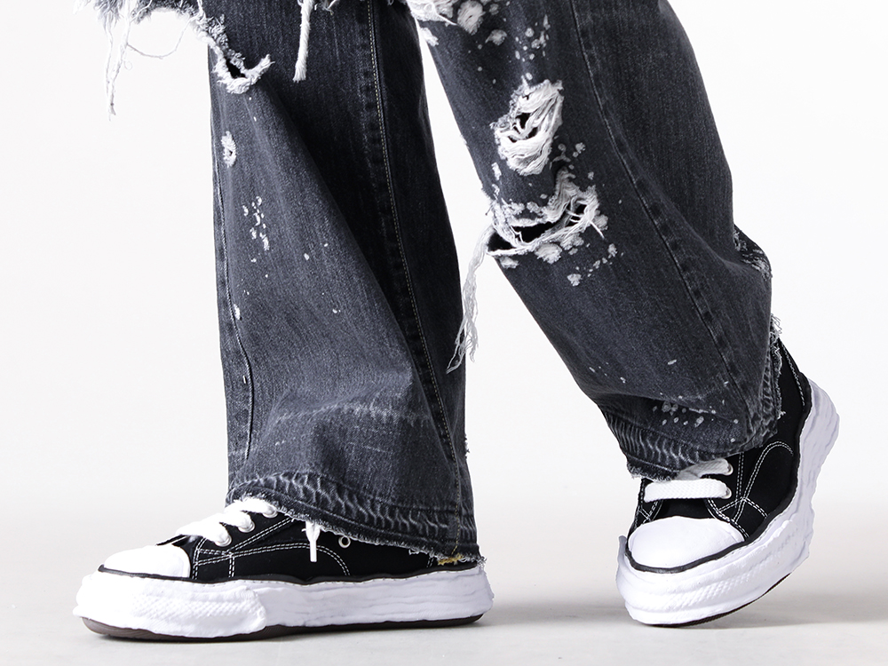 SEVESKIG - 25AW  - SEVESKIG(セヴシグ)-セットアップ仕様のデニムパンツ - PT-SV-NGA-1005 Re:Layer 5P Denim Pants - A11FW702 PETERSON 23 Original Sole Canvas Low-Top Sneaker 2-005