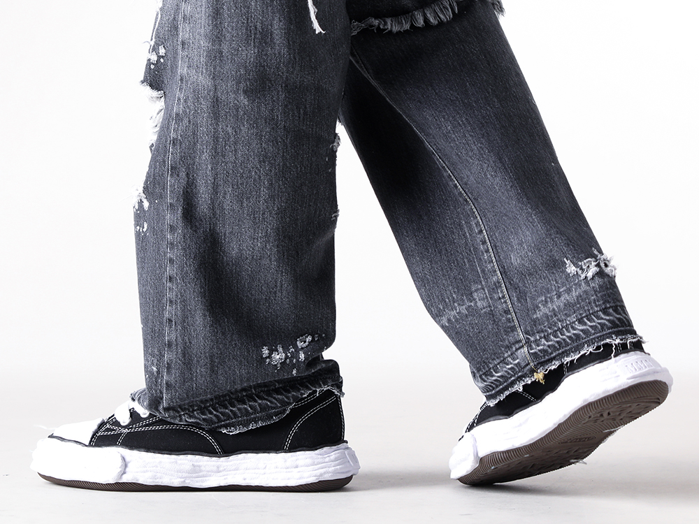 SEVESKIG - 25AW  - SEVESKIG(セヴシグ)-セットアップ仕様のデニムパンツ - PT-SV-NGA-1005 Re:Layer 5P Denim Pants - A11FW702 PETERSON 23 Original Sole Canvas Low-Top Sneaker 2-006