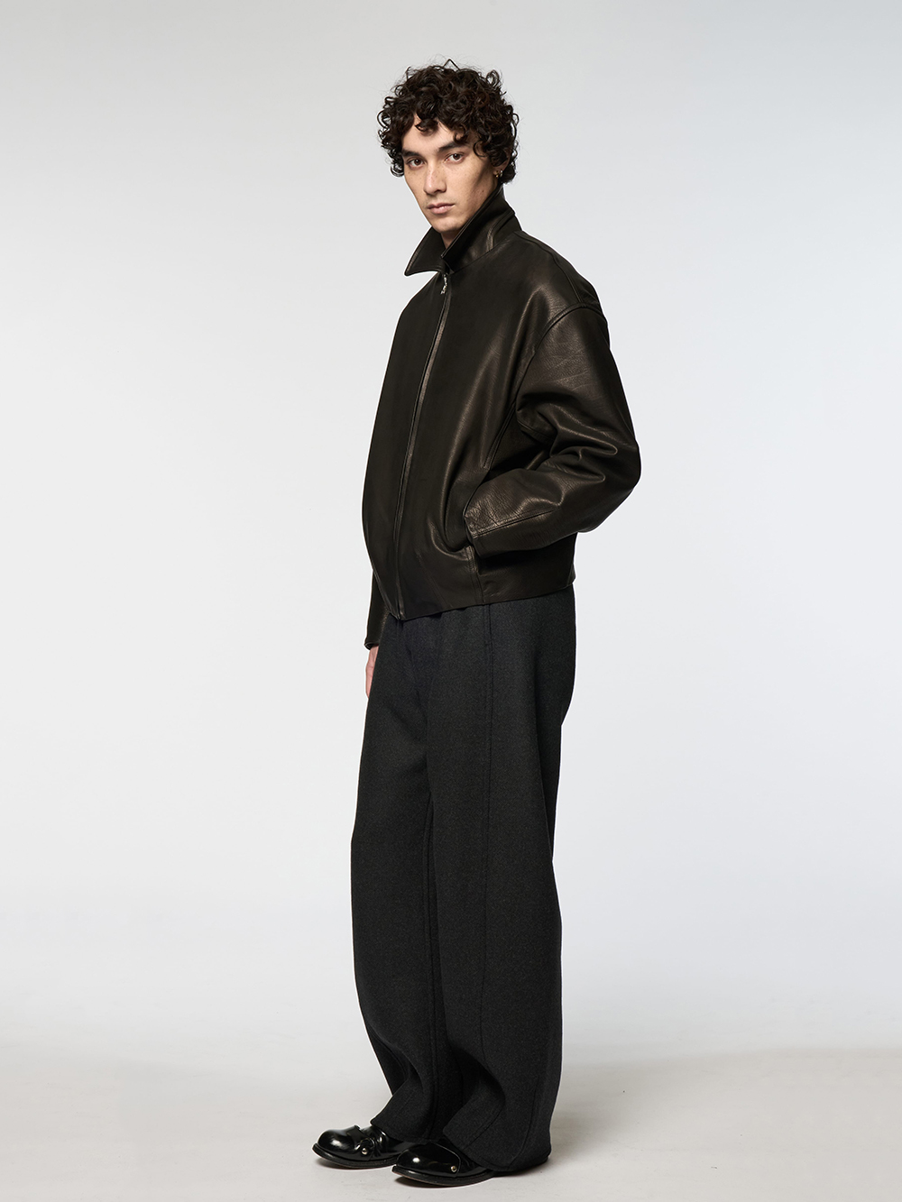 【希少】19AW Omar Afridi ジャケット ウール オマールアフリディ Omar Afridi Drawcord Blouson （Charcoal