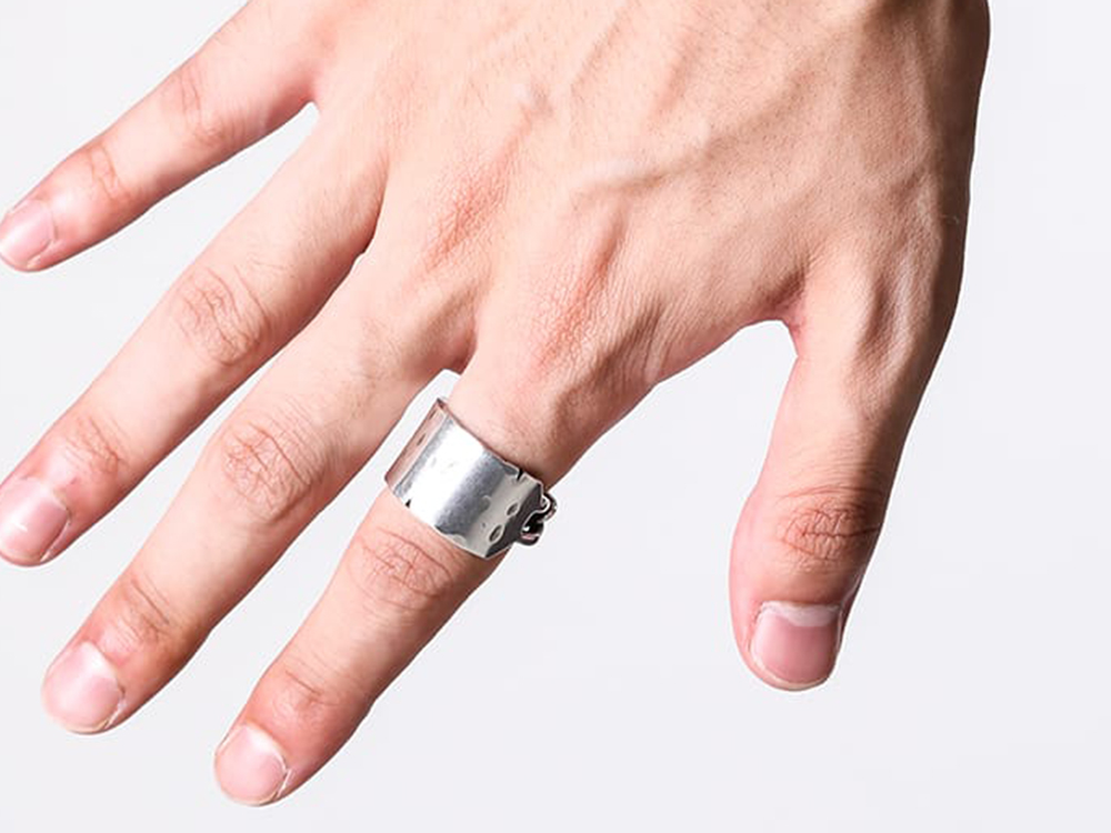 Ann Demeulemeester - 25-26AW  - ACCESSORIES - IRE QUOTE CHAIN RING （Silver） - 2520-M-JR52-JW020-070 2-005