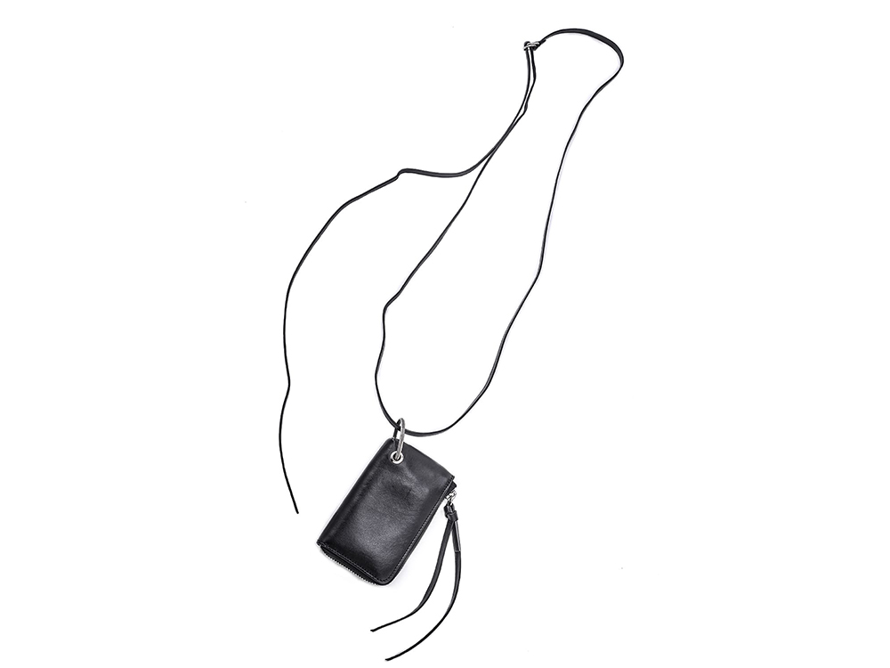 Ann Demeulemeester - 25-26AW - WALLET - JACKY SMALL WALLET WITH DETACHABLE STRAP （Black） - CO00-M-W05-LT128-099 3-001