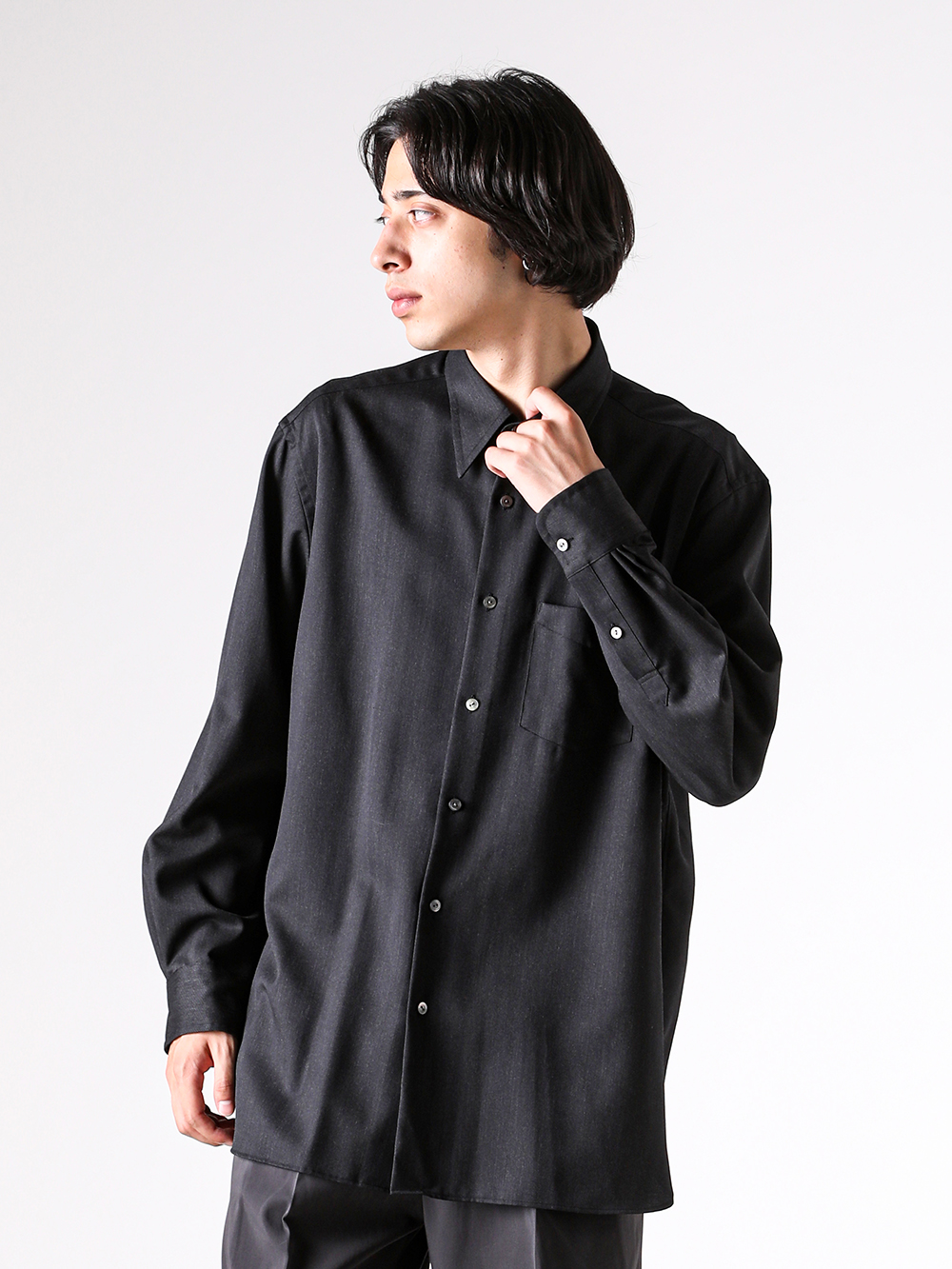 IRENISA - 25AW  - Shirt - IH-25FW-B045-ND8 Regular Collar Relax Fit Shirt 3-001