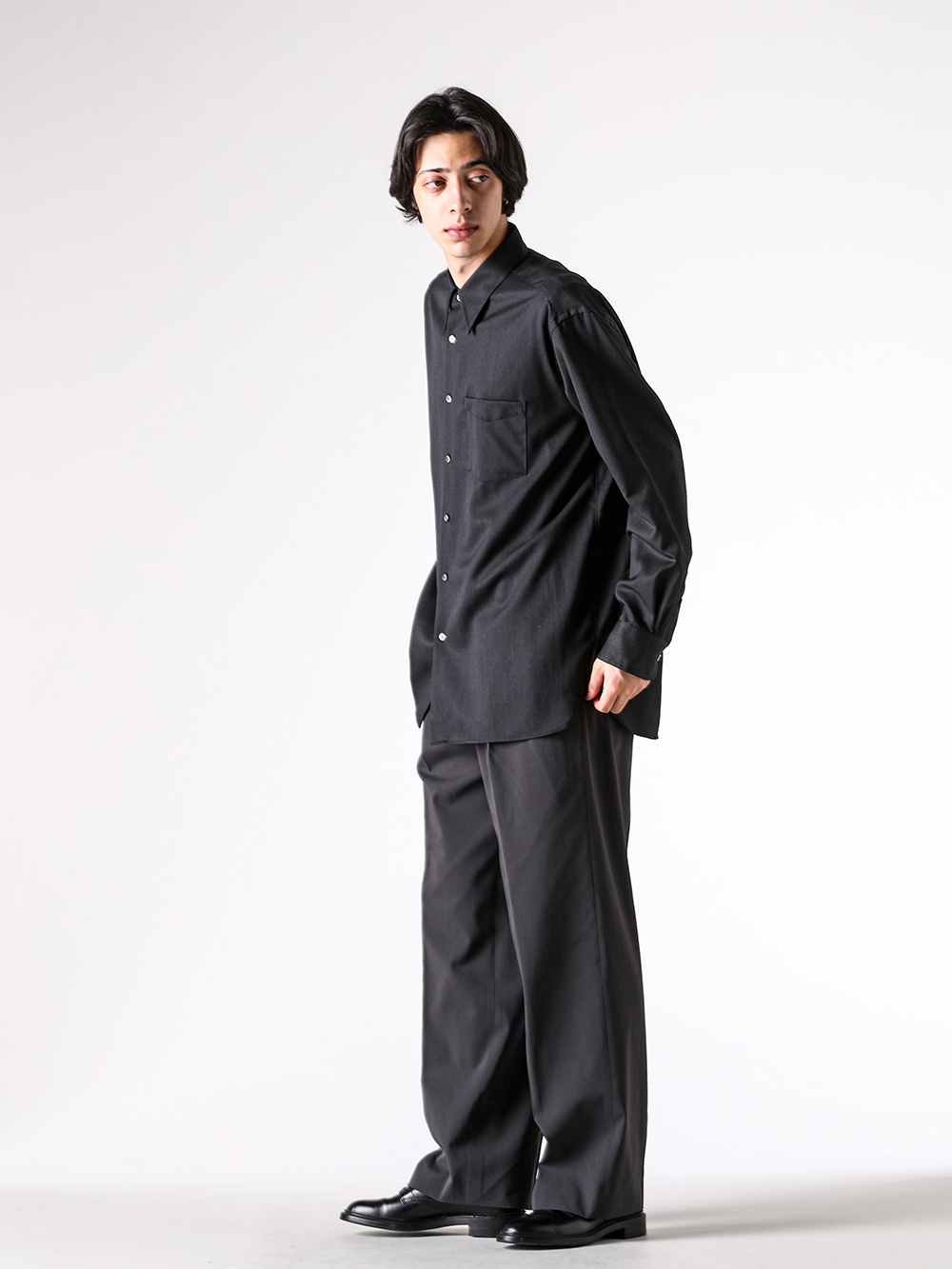 IRENISA - 25AW  - Shirt - IH-25FW-B045-ND8 Regular Collar Relax Fit Shirt 3-002