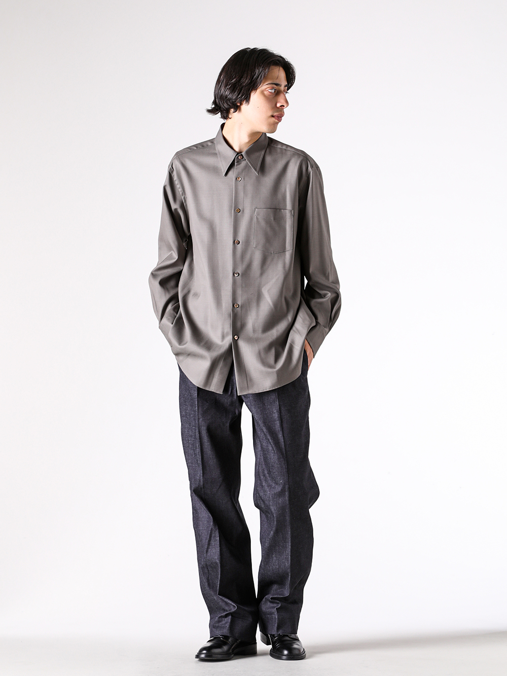 IRENISA - 25AW  - Shirt - IH-25FW-B045-ND8 Regular Collar Relax Fit Shirt 3-003