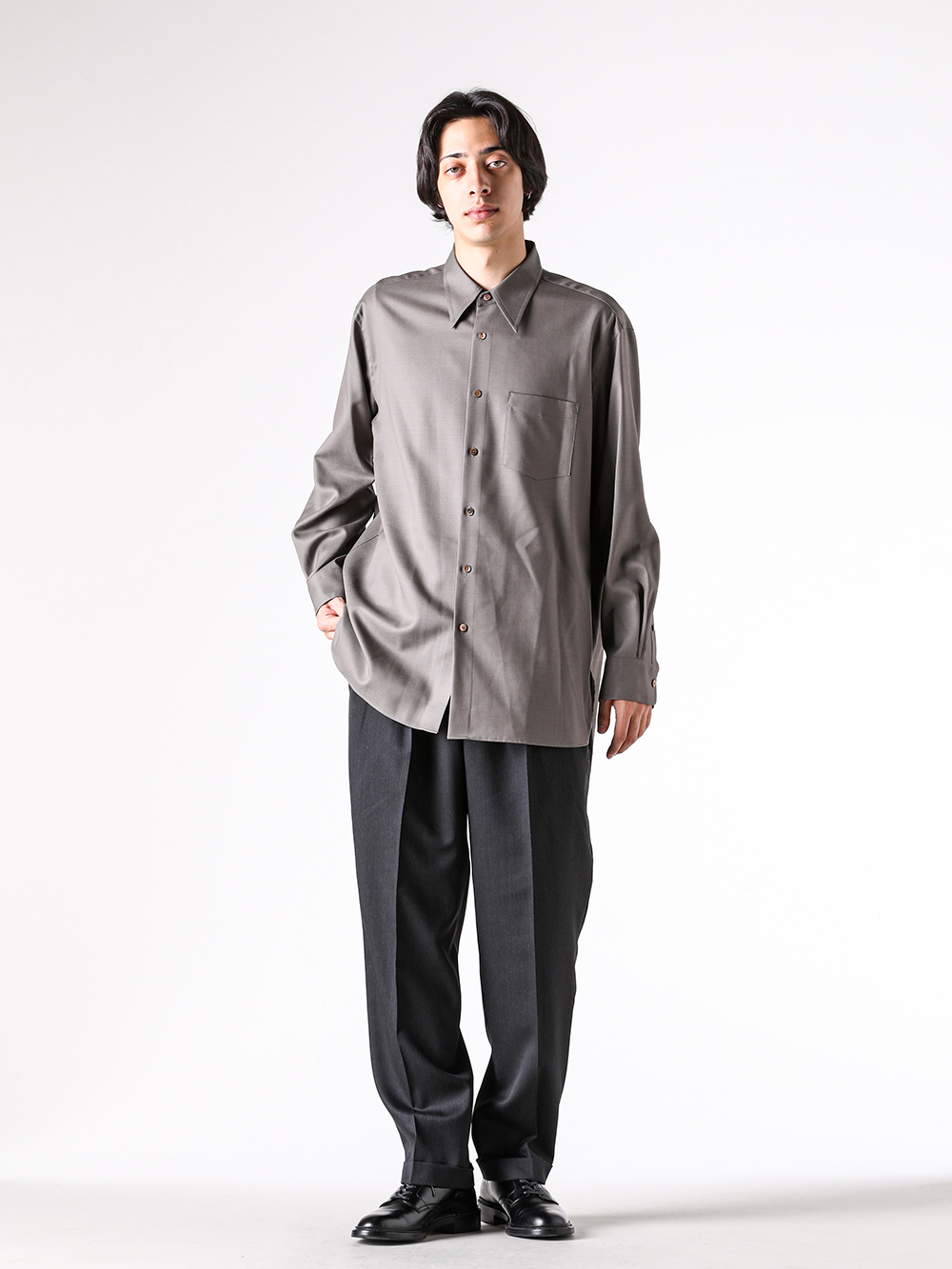 IRENISA - 25AW - Pants - IH-25FW-P048-ND8 Two Tucks Tapered Trousers 4-0012