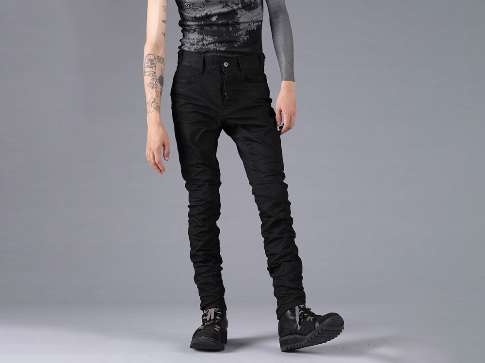 D.HYGEN - 25-26AW  - Pants - Stretch Denim Straight Slim Pants （Black） - ST107-0425A 2-005