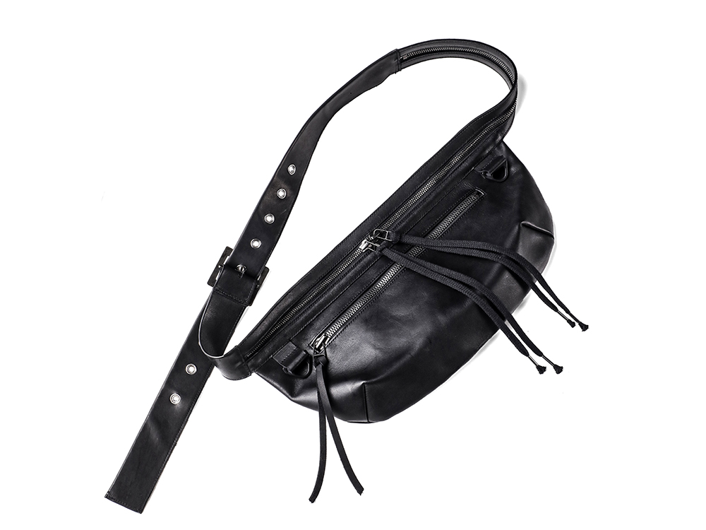 D.HYGEN - 25-26AW - Bag - Horse Leather Waist Bag （Black） - ST109-0225A 3-001