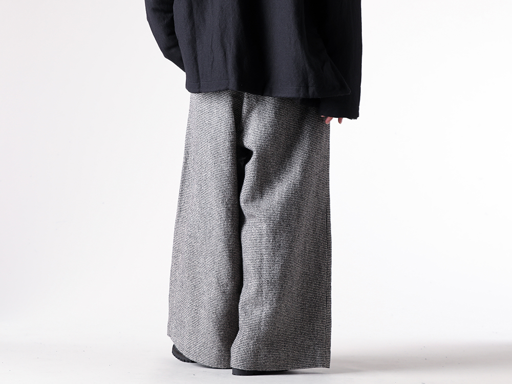 UMA WANG - 25-26AW - Pants - POETIC PANTS （Black White） - W5/M/UM3521 4-002