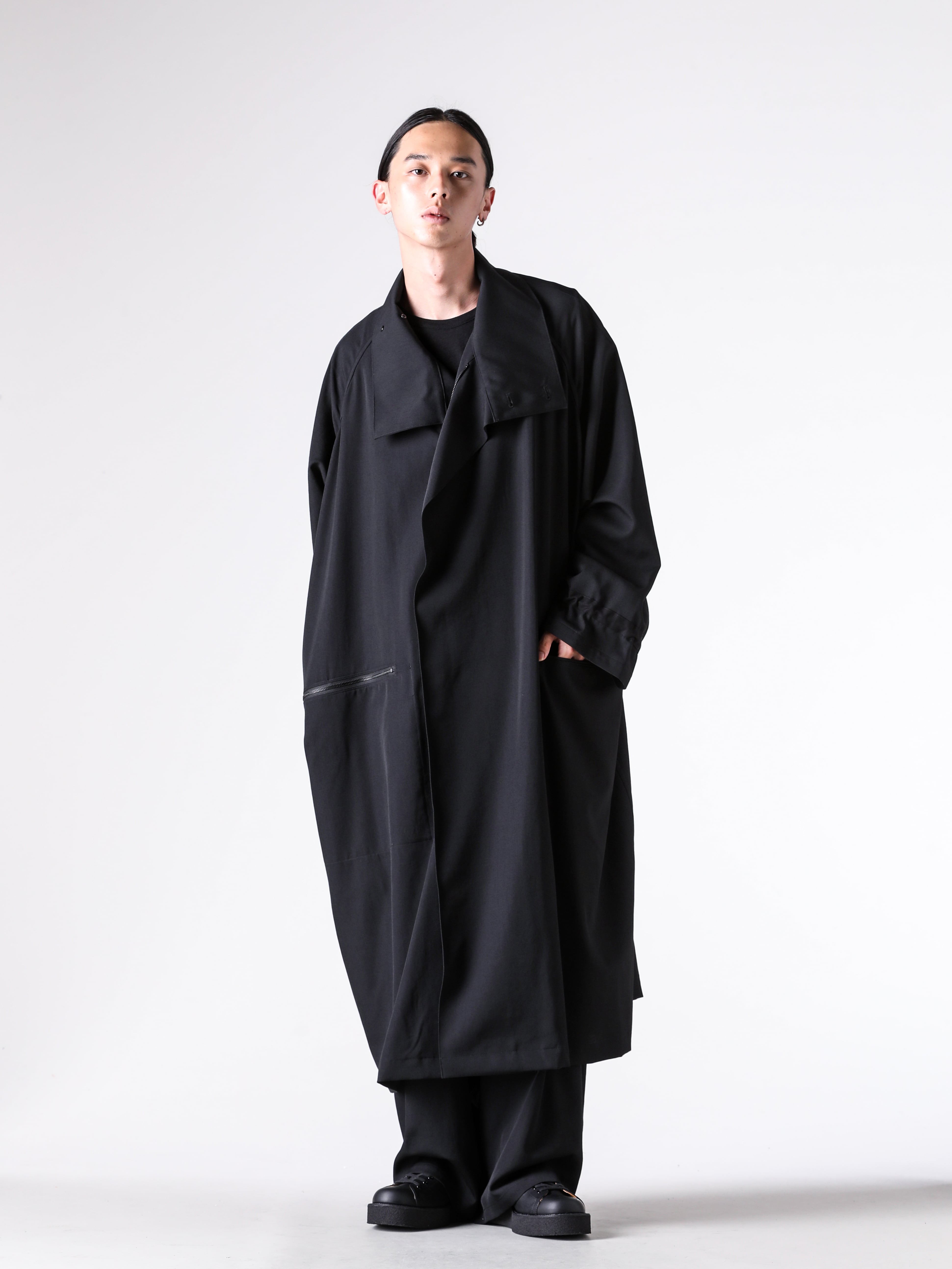 極美品 ヨウジヤマモトpour homme スタンドカラージャケット1128O▲ Yohji Yamamoto 2024-25AW 秋の2Wayジャケットスタイリング