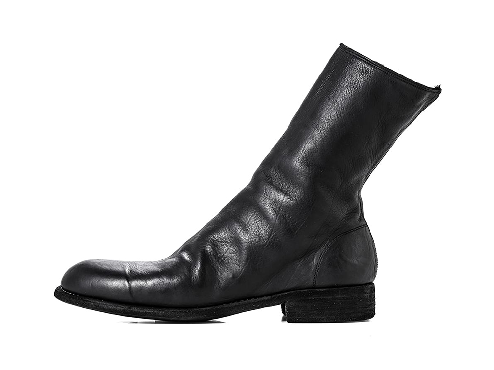 GUIDI - 25SS - Boots - Side Zip Boots Single Sole (Black) - 698 1-003