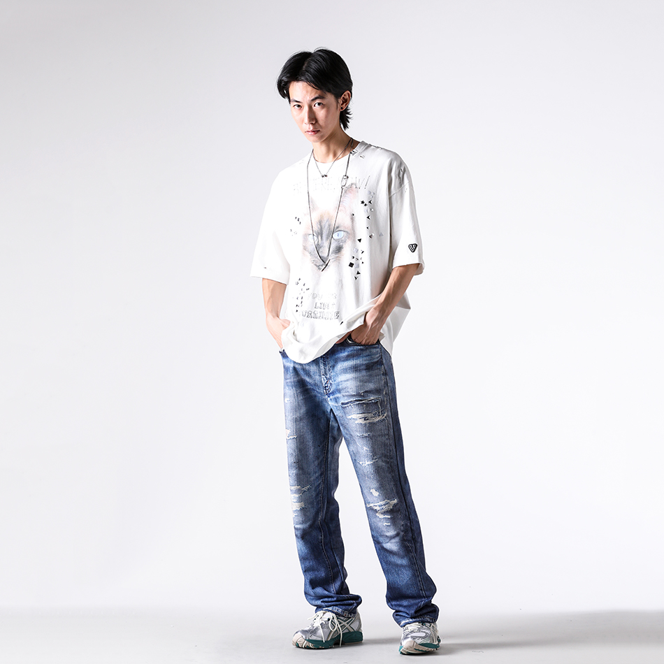 解体と再生! MIHARA YASUHIRO コットン プリント フードティー Maison MIHARA YASUHIRO ONLINE STORE（メゾンミハラヤスヒロ