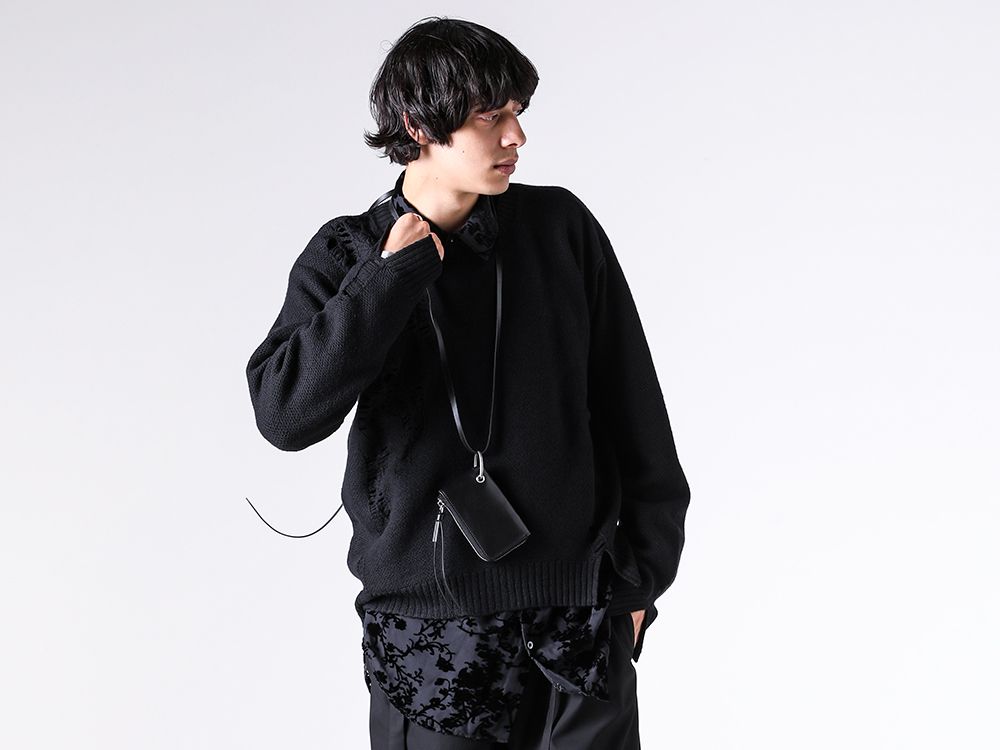 希少アーカイブ ANN DEMEULEMEESTER 総柄 シルクノースリーブ アン ドゥムルメステール（ANN DEMEULEMEESTER）2024-25秋冬
