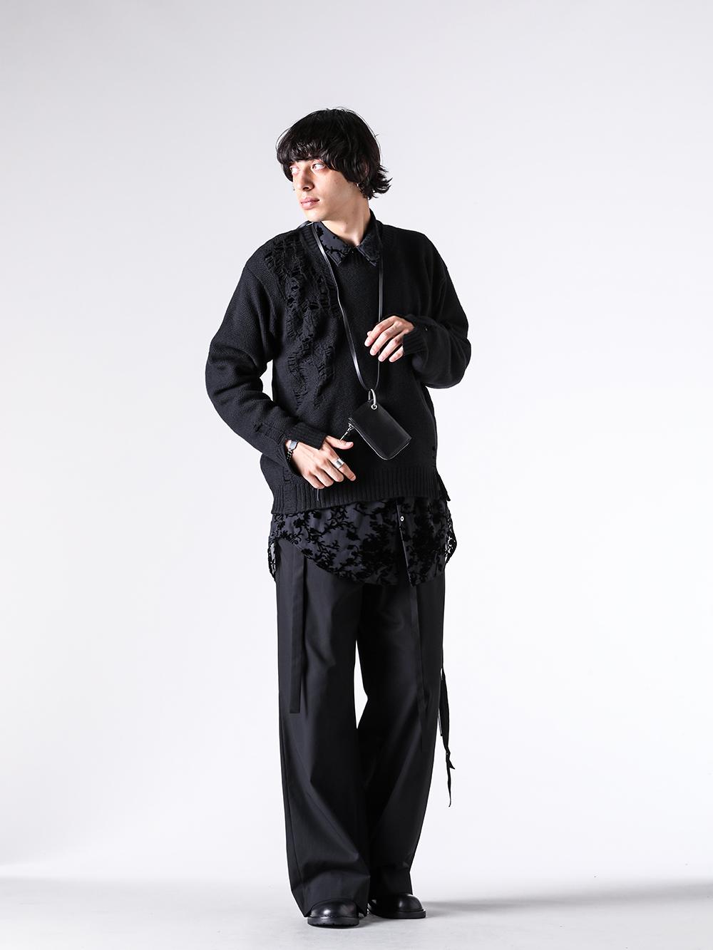 ANN DEMEULEMEESTER 2010SS 糸玉刺繍 ネクタイ 11009G182001227001?$VS_1500$