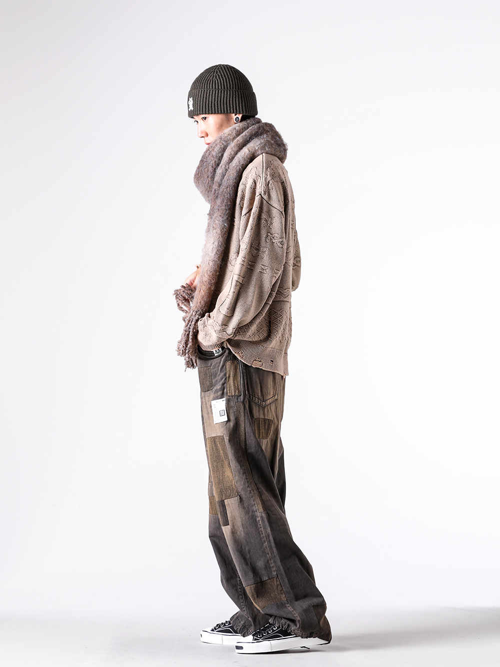 カミヤ 24AW LogoEmbroideredBleachSweat M カミヤ 24AW LogoEmbroideredBleachSweat M カミヤ 24AW