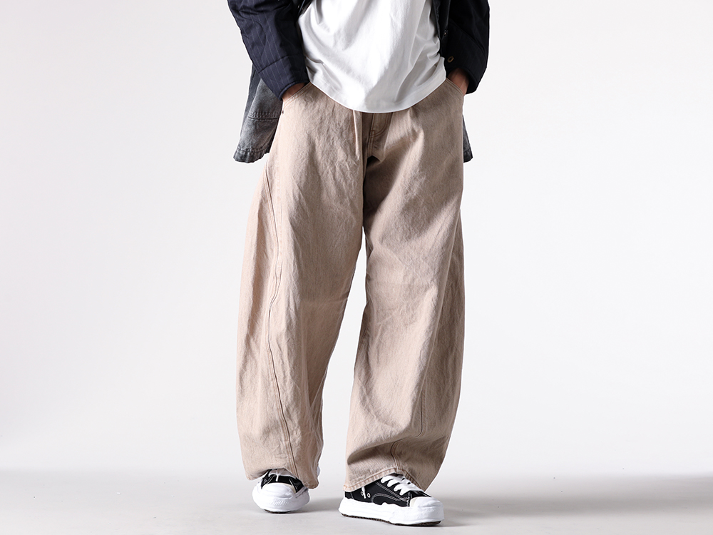 KHOKI(コッキ) - 25-26AW  - 立体裁断ならではのシルエットバランスが秀逸なデニムパンツ - 3D cutting denim pants (25fw-p-12) - HANK original sole canvas Low-Top sneaker (A05FW702) 2-001