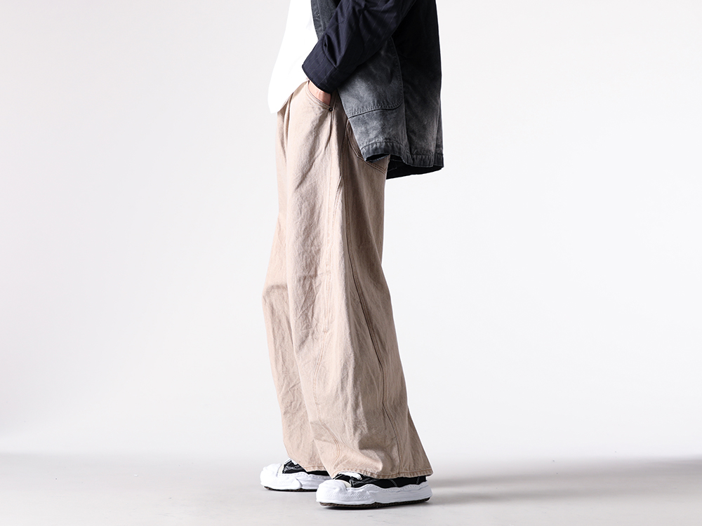 KHOKI(コッキ) - 25-26AW  - 立体裁断ならではのシルエットバランスが秀逸なデニムパンツ - 3D cutting denim pants (25fw-p-12) - HANK original sole canvas Low-Top sneaker (A05FW702) 2-003