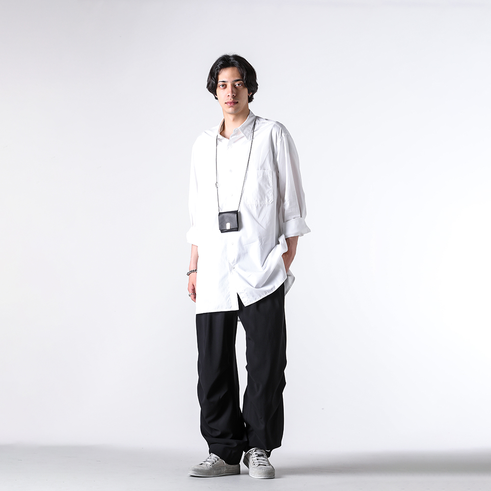 ゆったり♂️♀️ユニ推奨❗ボリューム袖♪【HYSスカルをボーダーでデザイン❕】 Yohji Yamamoto POUR HOMME スタンダードBIGブラウス ベーシック