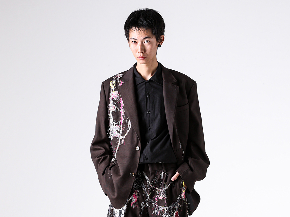 doublet - 25AW Styling - Embroidered Chain Tailored Jacket - 25AW16JK74 Embroidered Chain Tailored Jacket - FM25SS301WC Carton Shirt 1-005