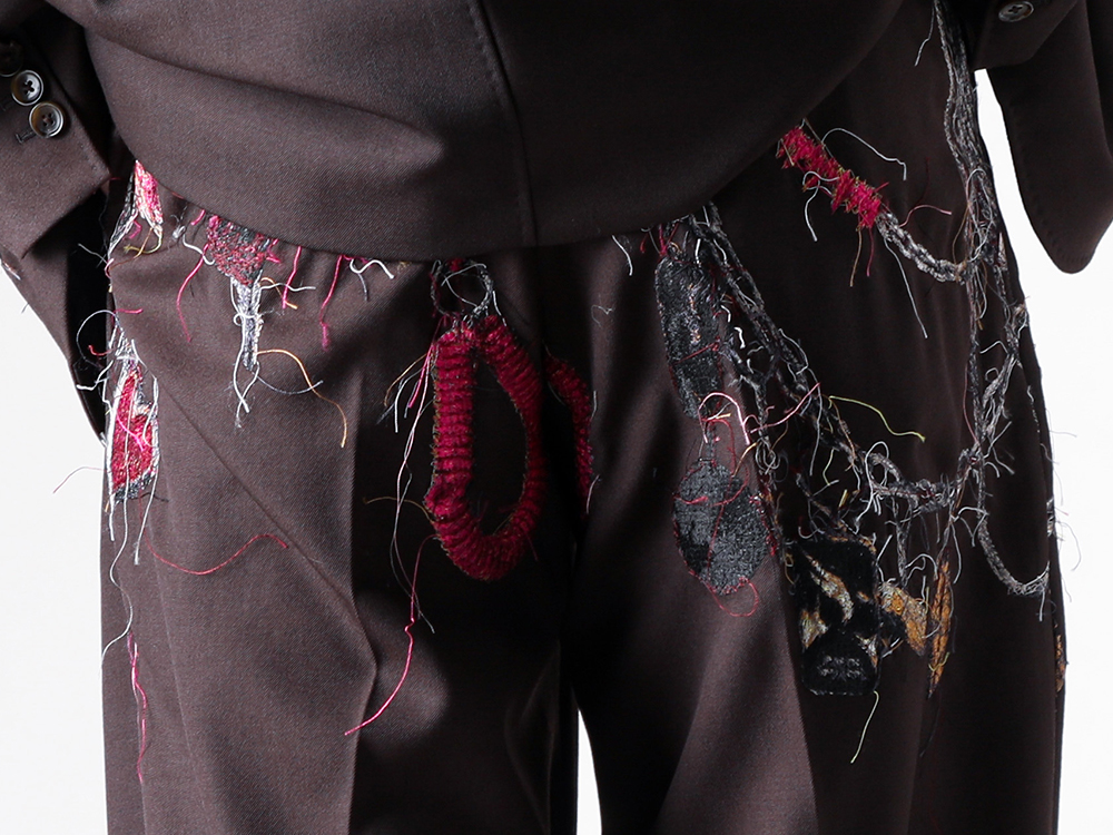 doublet - 25AW - Trousers with Chain Accessory Embroidery - 25AW16PT320 Embroidered Chain Tailored Trousers 2-003