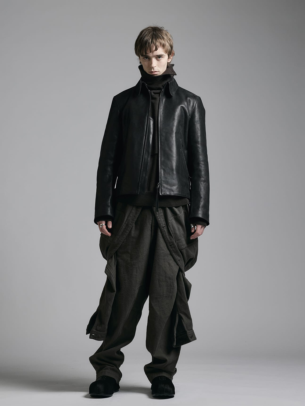 The Viridi-anne - 25AW styling - Outer - VI-3889-06 Oil Horse Leather Jacket 1-002