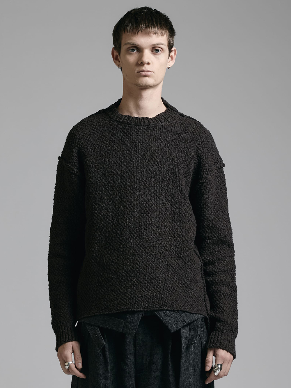 The Viridi-anne - 25AW  - Knit - VI-3918-07 Slub Yarn Pique Knitting Pullover 2-0016