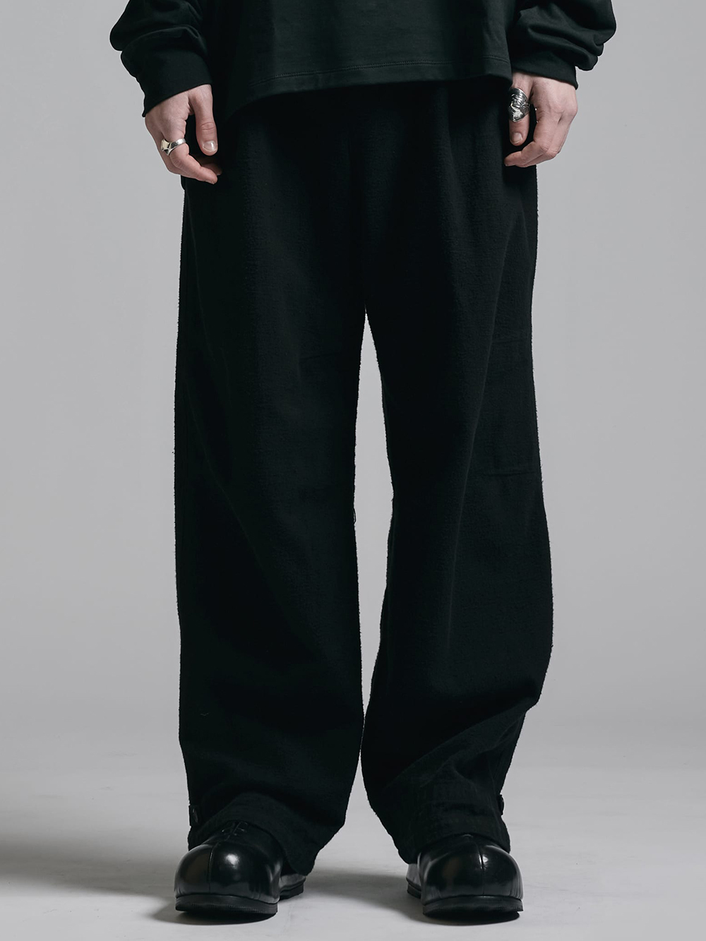 The Viridi-anne - 25AW - Pants - VI-3908-04 Brushed Cotton Twill Baggy Pants 3-003