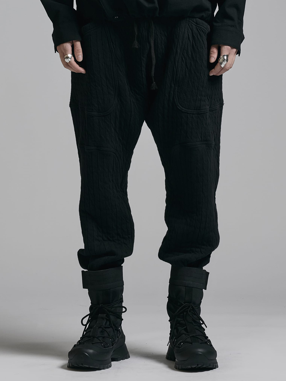 The Viridi-anne - 25AW - Pants - VI-3929-04 Eyelet Quilted Drop Crotch Pants 3-007