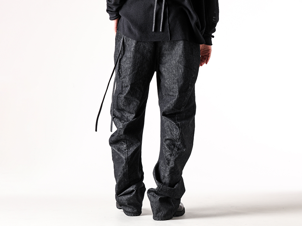ISŌ - 25-26AW  - Pants - ISO x ANACHRONORM Washed Denim Curved Pants （Black） - ISO-032-TRS 2-004