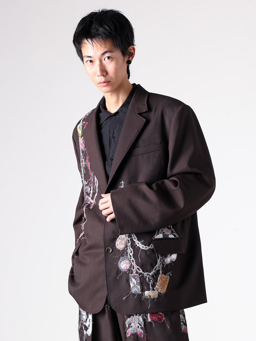 doublet - 25AW styling - Outer - 25AW16JK74 Embroidered Chain Tailored Jacket 1-004