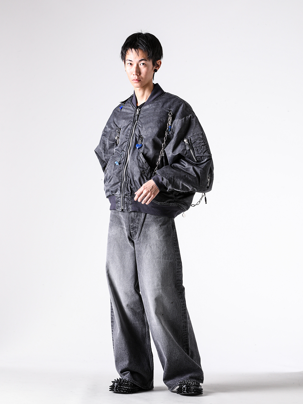 doublet - 25AW styling - Outer - 25AW18BL223 Key Chain Decorated Bomber Jacket 1-009