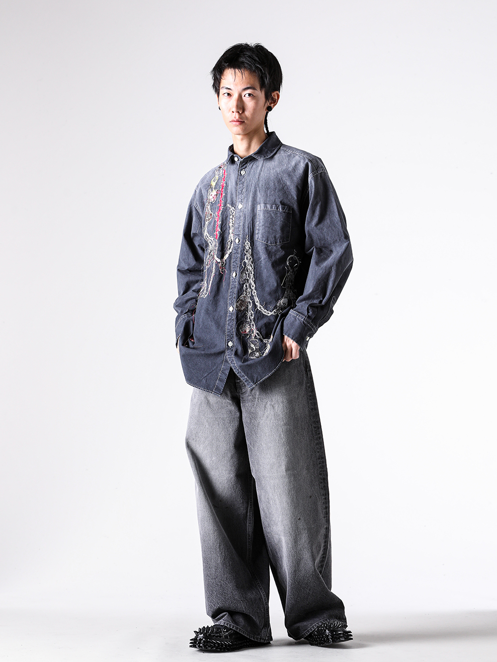 doublet - 25AW  - Tops - 25AW42SH162 Embroidered Chain Shirt 2-006