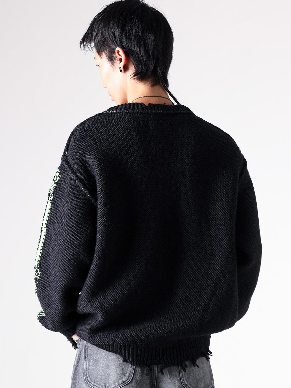 doublet - 25AW  - Tops - 25AW66KN199 Glow-In-The-Dark Skull Knit Pullover 2-008