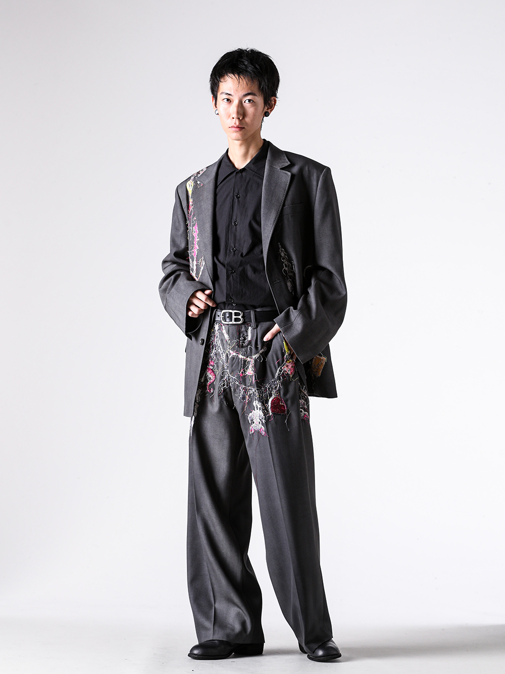 doublet - 25AW - 見出し3 - 25AW16PT320 Embroidered Chain Tailored Trousers 3-003