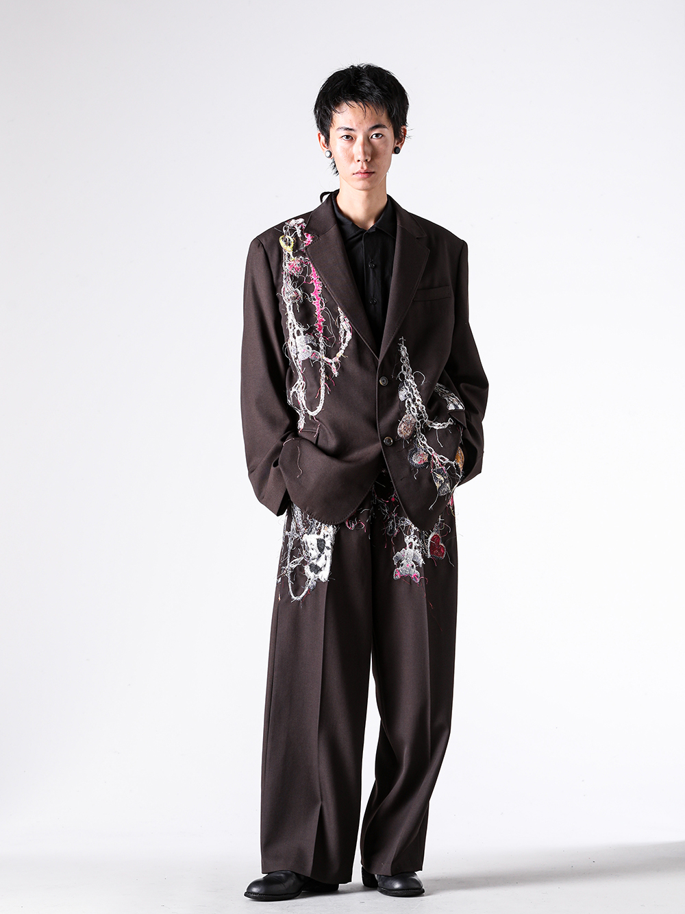 doublet - 25AW - 見出し3 - 25AW16PT320 Embroidered Chain Tailored Trousers 3-006
