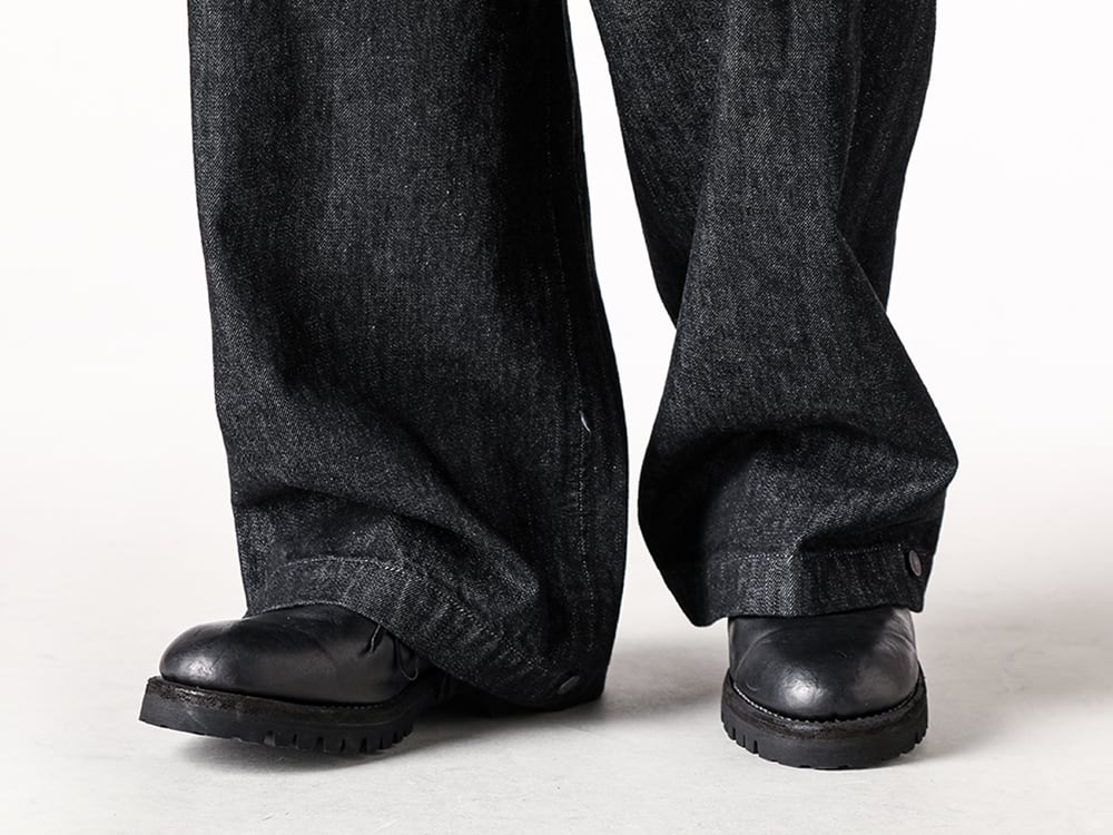 ISŌ - 25AW  - 控えめな溜まり感が目を惹くバギーデニムパンツ - 792VX - Norvegian welted Derby Shoes Vibram Sole 2-005