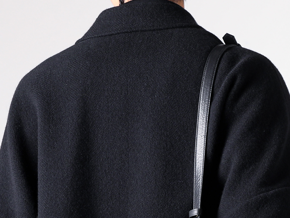 sulvam/Yohji Yamamoto POUR HOMME - 25-26AW - Short Broken Coat (MW-C02-400) - Stacked Collar Turtleneck Long-Sleeved T-Shirt (HL-T06-181) 1-004