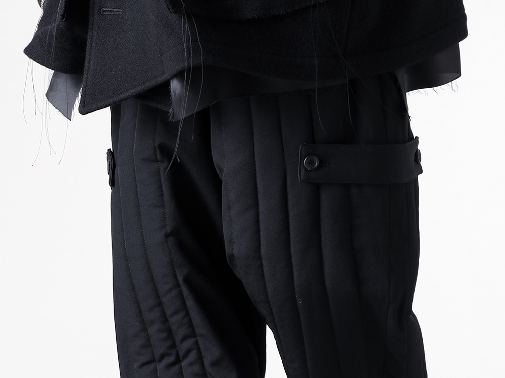 sulvam/Yohji Yamamoto POUR HOMME - 25-26AW - Wide trousers embodying the 25-26AW collection theme - flaci-tab cotton pants (HL-P17-835) - Daddy Shoes (GR02) 2-002