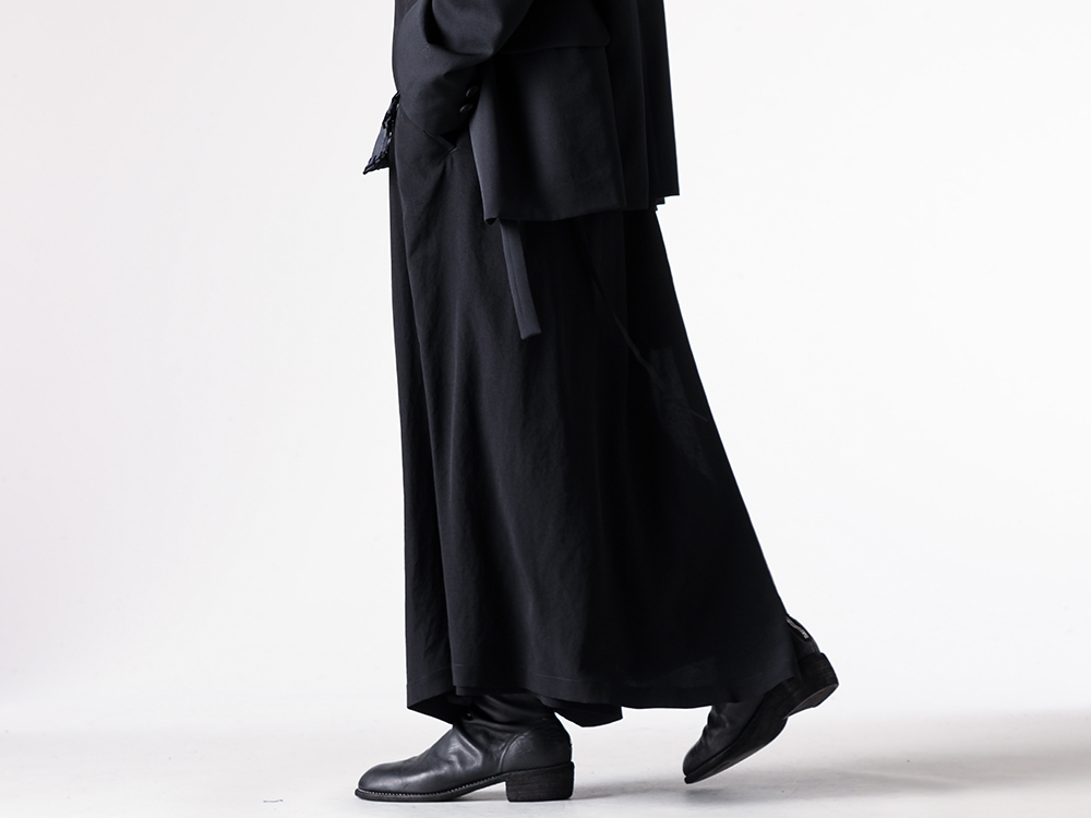 Yohji Yamamoto POUR HOMME / Ann Demeulemeester - 25-26AW  - Bottoms - wraparound pants (HL-P13-500) - Side Zip Boots Single Sole (698) 2-003