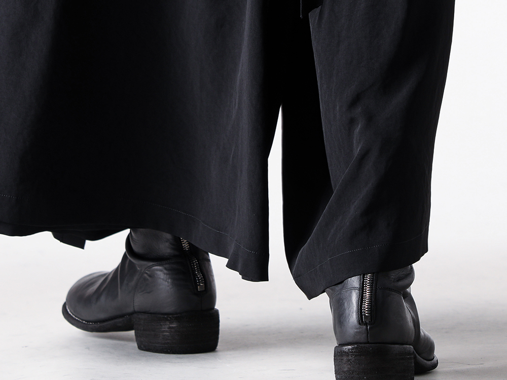 Yohji Yamamoto POUR HOMME / Ann Demeulemeester - 25-26AW  - Bottoms - wraparound pants (HL-P13-500) - Side Zip Boots Single Sole (698) 2-005