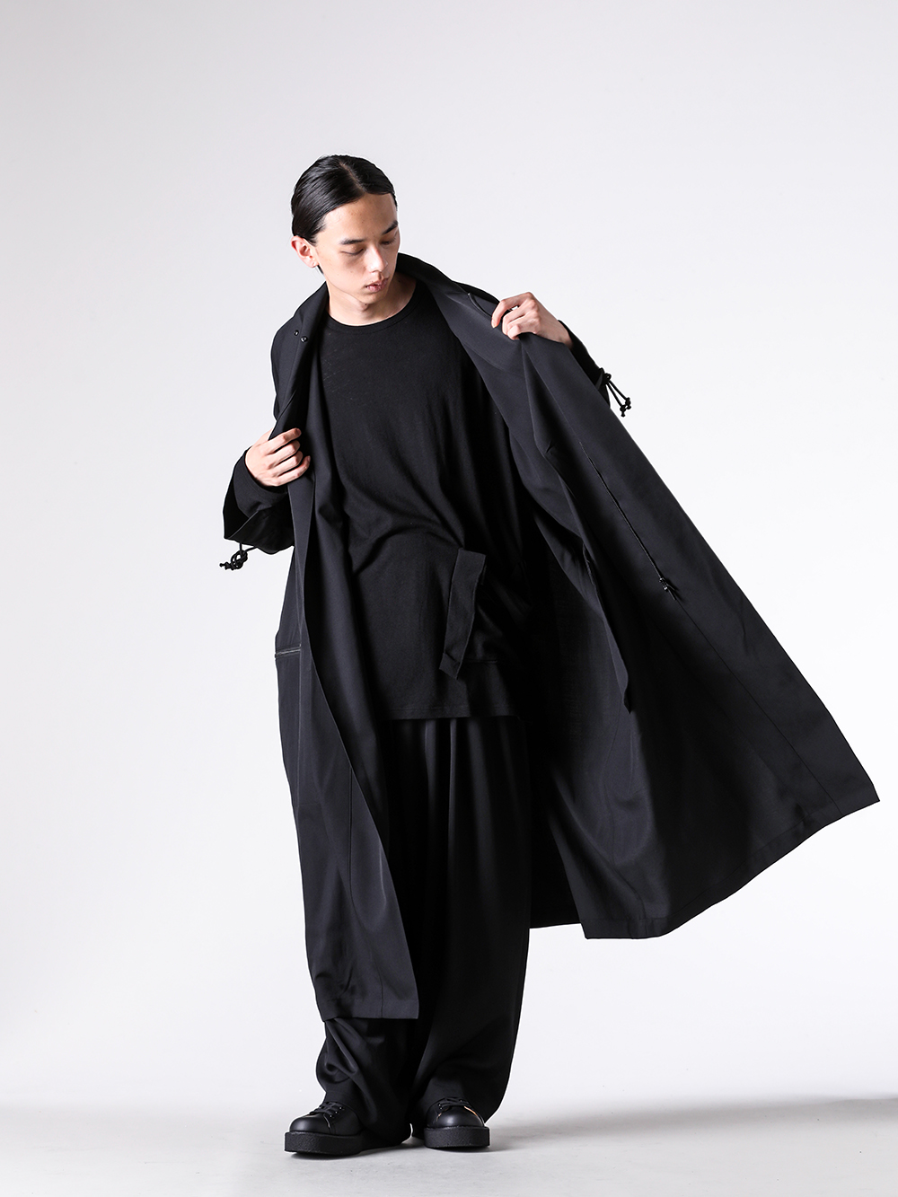 新品24SS ヨウジヤマモト ウール クロス ジッパーコート 1128O▲ 新品24SS ヨウジヤマモト ウール クロス ジッパーコート 1128O△