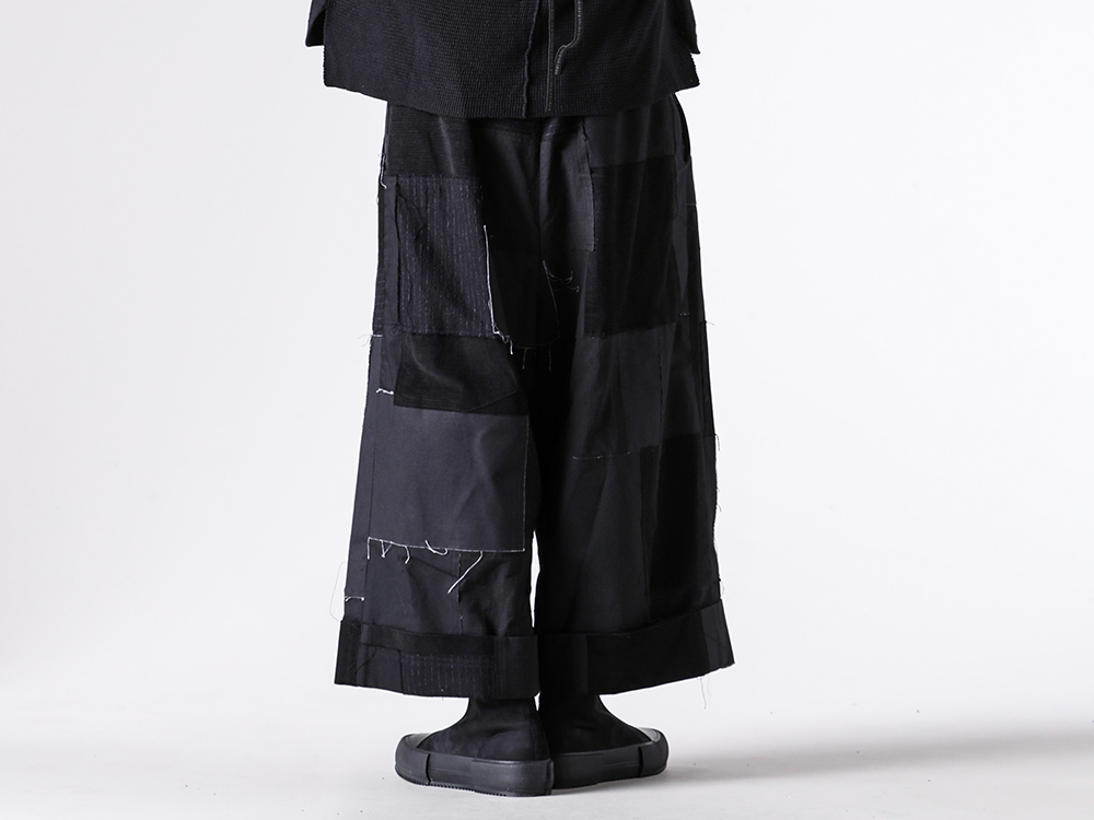 ISO - 25AW  - 下半身 - ISO-019-TRS ISO Patchwork Wide Cropped Pants - FW-SHCN Sneakers Cow Nuback Leather 2-004
