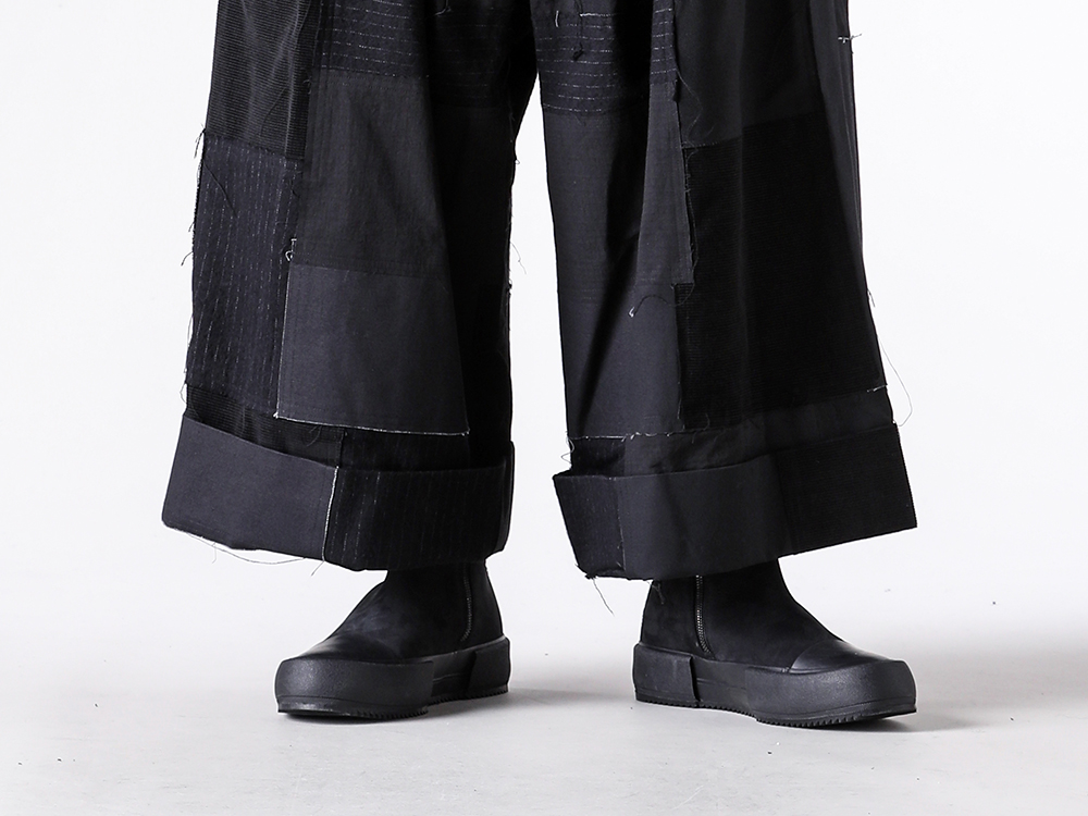 ISO - 25AW  - 下半身 - ISO-019-TRS ISO Patchwork Wide Cropped Pants - FW-SHCN Sneakers Cow Nuback Leather 2-005