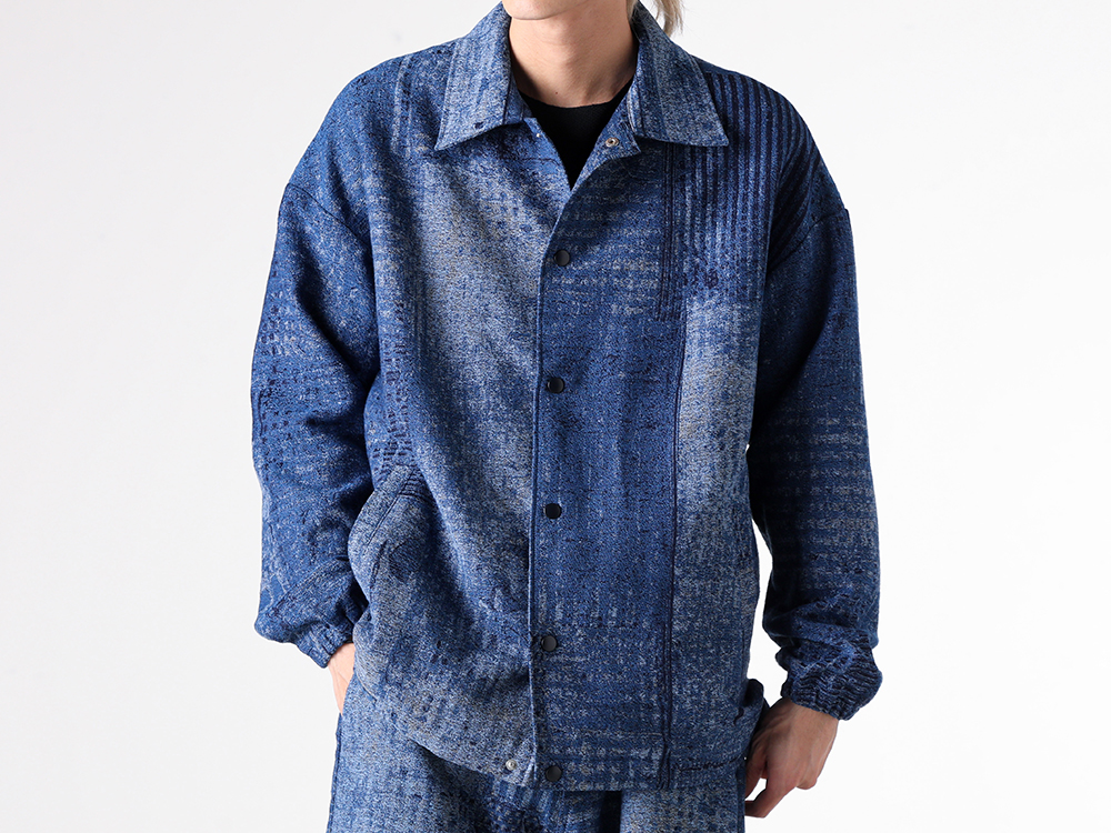 FDMTL - 25-26AW - Jacket - BORO JAQUARD COACH RINSE （INDIGO） - FA25JK47R 1-0017