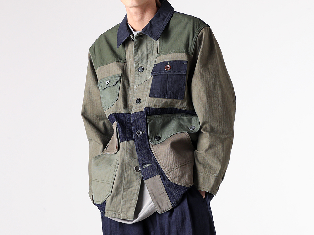 FDMTL - 25-26AW - Jacket - COVERALL JACKET RINSE （KHAKI） - FA25JK31B 1-0021