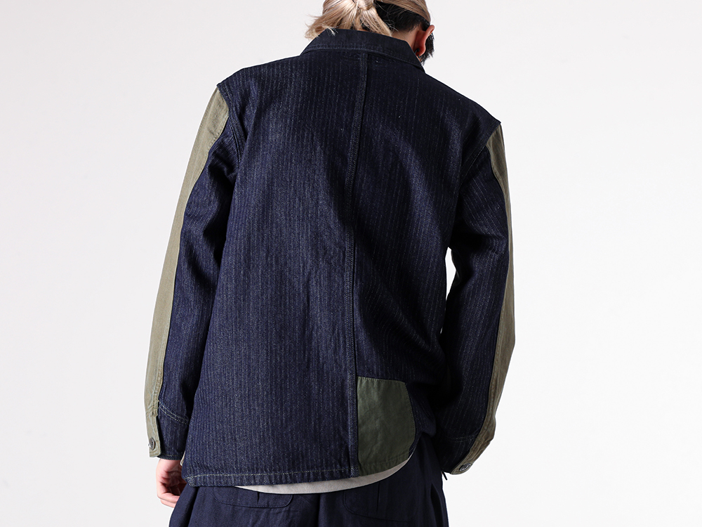 FDMTL - 25-26AW - Jacket - COVERALL JACKET RINSE （KHAKI） - FA25JK31B 1-0022