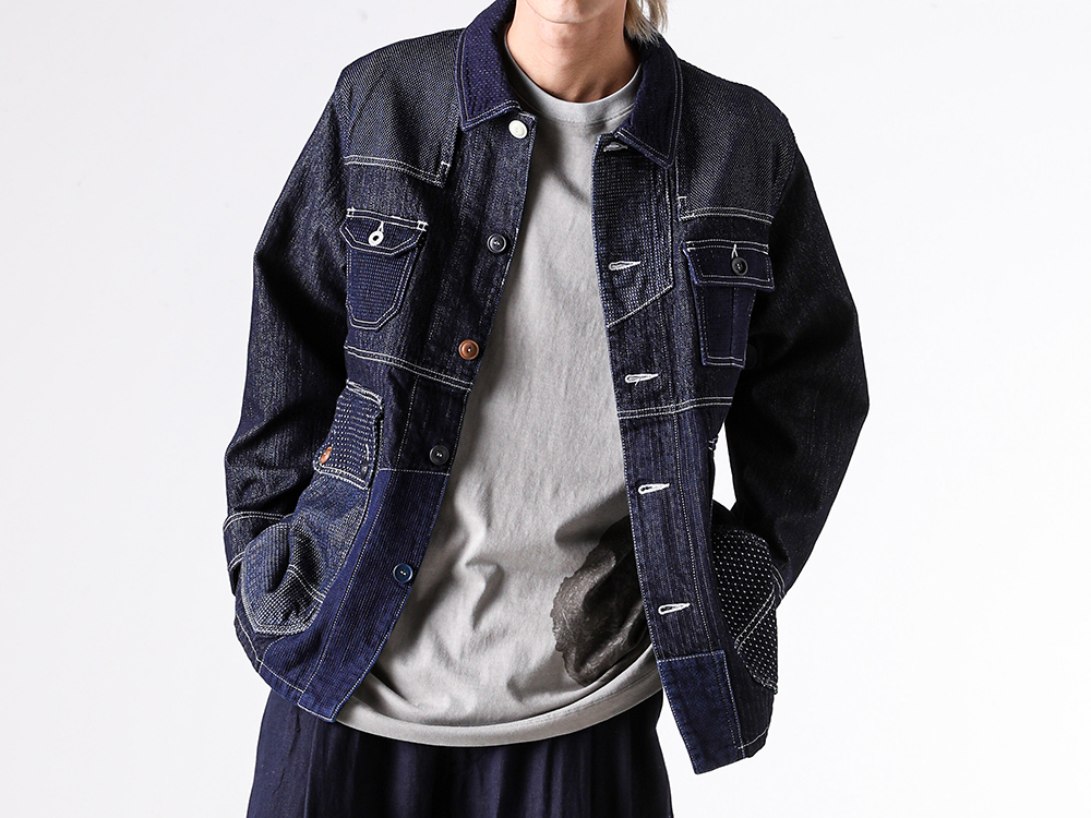 FDMTL - 25-26AW - Jacket - COVERALL JACKET RINSE （INDIGO） - FA25JK31R 1-0023