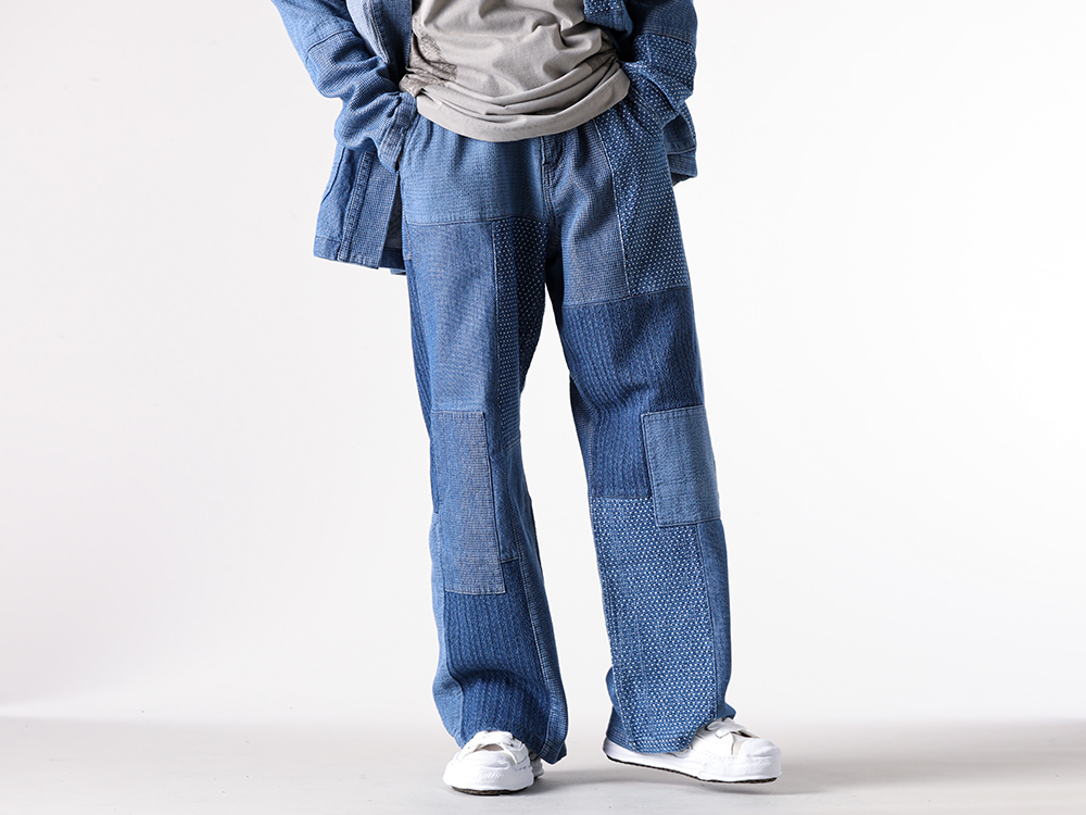 FDMTL - 25-26AW  - Pants - PATCHWORK WIDE PANTS 3YR WASH （INDIGO） - FA25PN32U 2-003