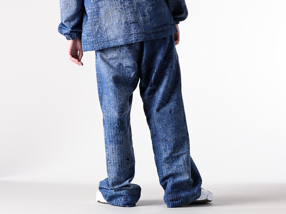 FDMTL - 25-26AW  - Pants - BORO JAQUARD WIDE PANTS RINSE （INDIGO） - FA25PN37R 2-006