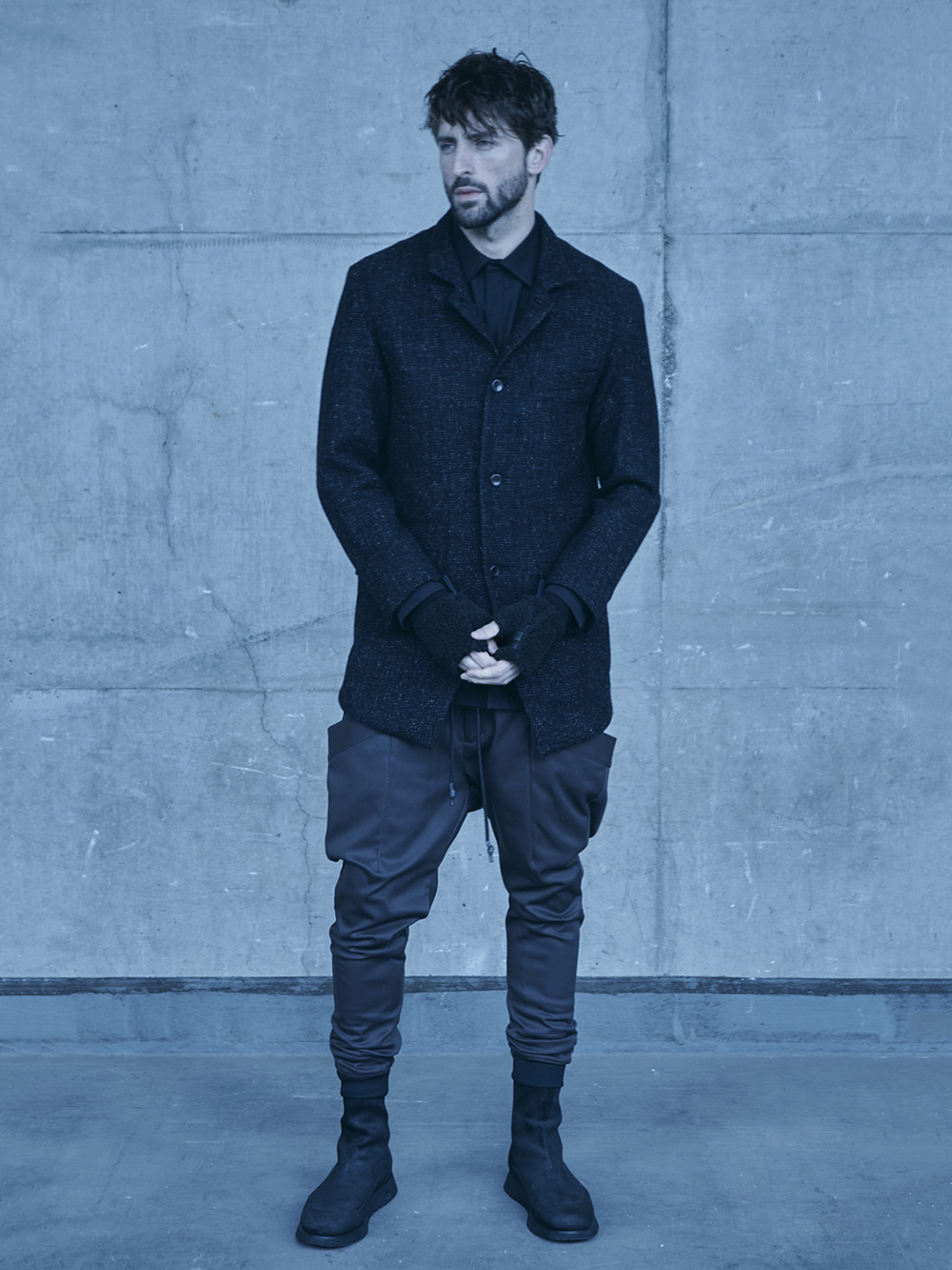 RIPVANWINKLE - 25AW  - Long sleeve shirts - RB-701 Anorak Jersey Shirt 2-005